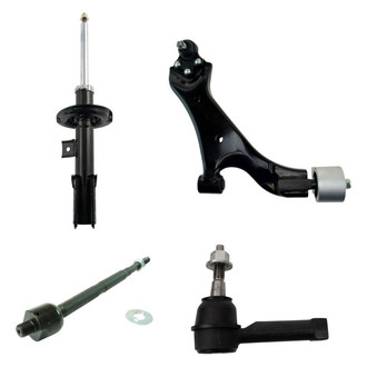 TRQ® - Front Passenger Side Strut with Control Arm and Tie Rod End Kit