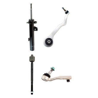 TRQ® - Front Passenger Side Strut with Control Arm and Tie Rod End Kit