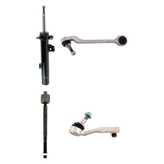 TRQ® - Front Passenger Side Strut with Control Arm and Tie Rod End Kit
