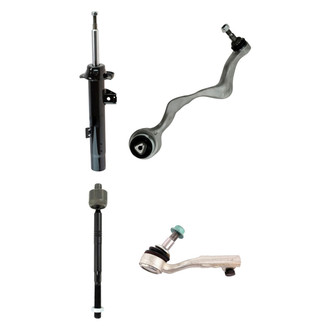 TRQ® - Front Passenger Side Strut with Control Arm and Tie Rod End Kit