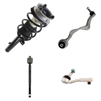 TRQ® - Front Passenger Side Complete Strut Assembly with Control Arm and Tie Rod End Kit