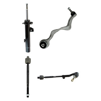 TRQ® - Front Passenger Side Strut with Control Arm and Tie Rod End Kit