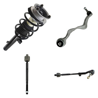 TRQ® - Front Passenger Side Complete Strut Assembly with Control Arm and Tie Rod End Kit