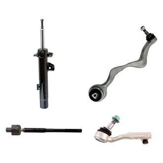 TRQ® - Front Passenger Side Strut with Control Arm and Tie Rod End Kit