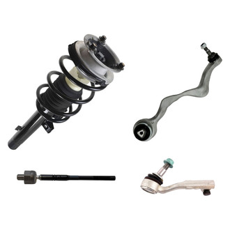 TRQ® - Front Passenger Side Complete Strut Assembly with Control Arm and Tie Rod End Kit
