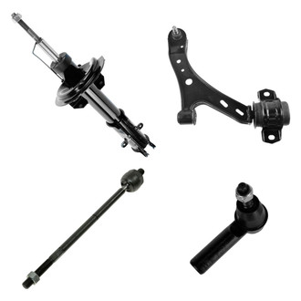 TRQ® - Shock Absorber with Control Arm and Tie Rod End Kit