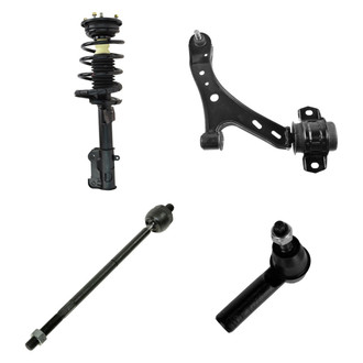 TRQ® - Front Passenger Side Complete Strut Assembly with Control Arm and Tie Rod End Kit