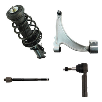 TRQ® - Front Passenger Side Complete Strut Assembly with Control Arm and Tie Rod End Kit
