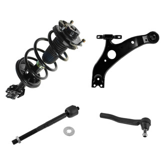 TRQ® - Front Passenger Side Complete Strut Assembly with Control Arm and Tie Rod End Kit