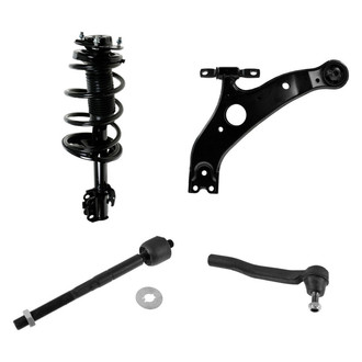 TRQ® - Front Passenger Side Complete Strut Assembly with Control Arm and Tie Rod End Kit