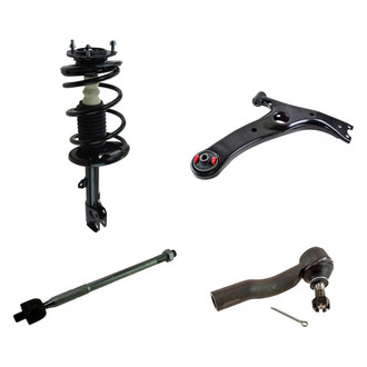 TRQ® - Front Passenger Side Complete Strut Assembly with Control Arm and Tie Rod End Kit