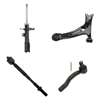 TRQ® - Front Passenger Side Strut with Control Arm and Tie Rod End Kit
