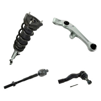 TRQ® - Front Passenger Side Complete Strut Assembly with Control Arm and Tie Rod End Kit