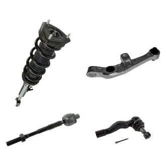TRQ® - Front Passenger Side Complete Strut Assembly with Control Arm and Tie Rod End Kit