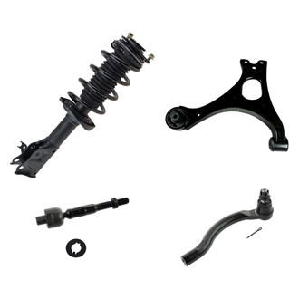 TRQ® - Front Passenger Side Complete Strut Assembly with Control Arm and Tie Rod End Kit