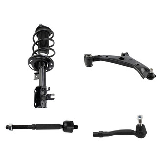 TRQ® - Front Passenger Side Complete Strut Assembly with Control Arm and Tie Rod End Kit