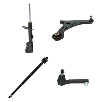 TRQ® - Front Passenger Side Strut with Control Arm and Tie Rod End Kit