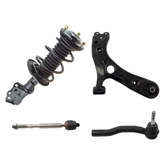 TRQ® - Front Passenger Side Complete Strut Assembly with Control Arm and Tie Rod End Kit