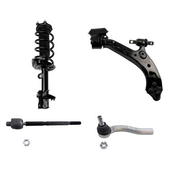 TRQ® - Front Passenger Side Complete Strut Assembly with Control Arm and Tie Rod End Kit