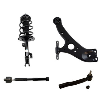 TRQ® - Front Passenger Side Complete Strut Assembly with Control Arm and Tie Rod End Kit