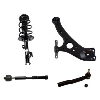 TRQ® - Front Passenger Side Complete Strut Assembly with Control Arm and Tie Rod End Kit