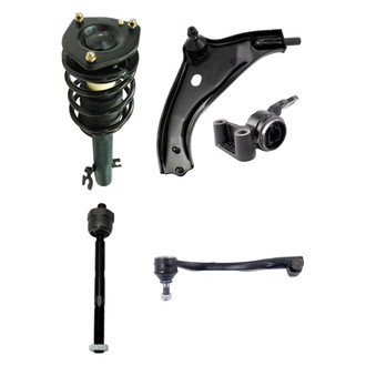 TRQ® - Front Passenger Side Complete Strut Assembly with Control Arm and Tie Rod End Kit