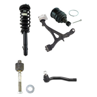 TRQ® - Front Passenger Side Complete Strut Assembly with Control Arm and Tie Rod End Kit