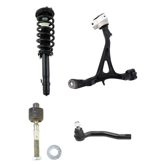 TRQ® - Front Passenger Side Complete Strut Assembly with Control Arm and Tie Rod End Kit