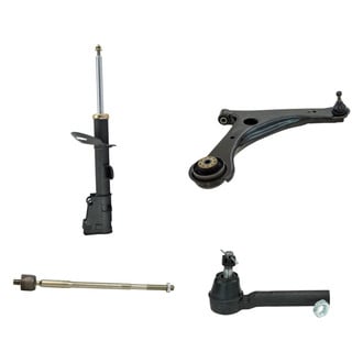 TRQ® - Shock Absorber with Control Arm and Tie Rod End Kit