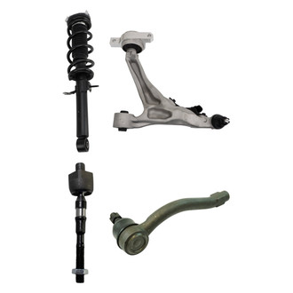TRQ® - Shock Absorber with Control Arm and Tie Rod End Kit