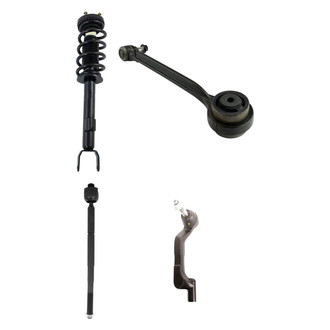 TRQ® - Front Passenger Side Complete Strut Assembly with Control Arm and Tie Rod End Kit