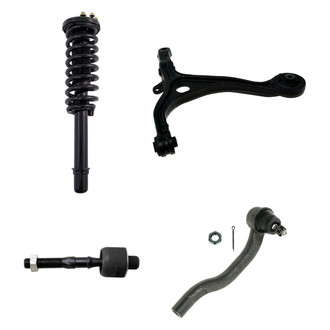TRQ® - Front Passenger Side Complete Strut Assembly with Control Arm and Tie Rod End Kit