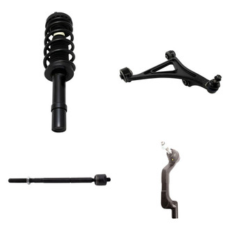 TRQ® - Front Passenger Side Complete Strut Assembly with Control Arm and Tie Rod End Kit