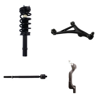 TRQ® - Front Passenger Side Complete Strut Assembly with Control Arm and Tie Rod End Kit