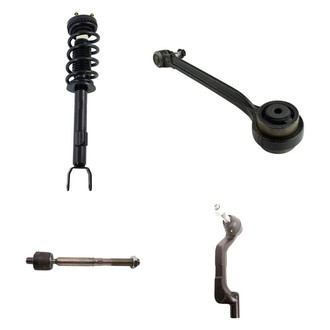 TRQ® - Front Passenger Side Complete Strut Assembly with Control Arm and Tie Rod End Kit