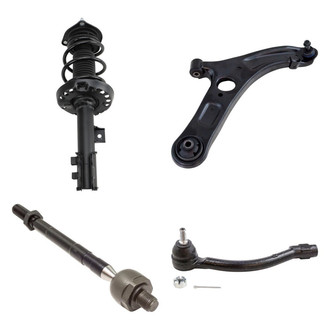TRQ® - Front Passenger Side Strut with Control Arm and Tie Rod End Kit