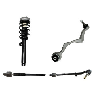 TRQ® BNDL-11302-00000490 - Front Passenger Side Complete Strut Assembly with Control Arm and Tie Rod End Kit