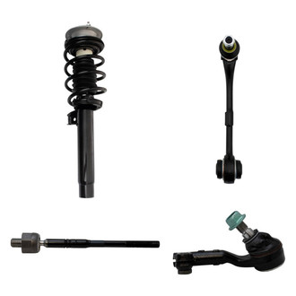 TRQ® - Front Passenger Side Complete Strut Assembly with Control Arm and Tie Rod End Kit