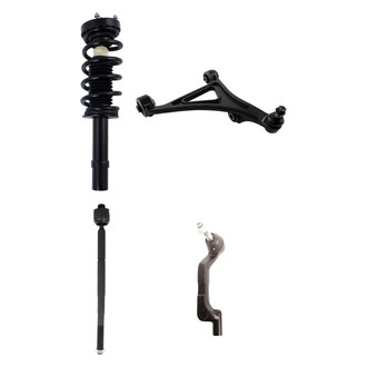 TRQ® - Front Passenger Side Complete Strut Assembly with Control Arm and Tie Rod End Kit
