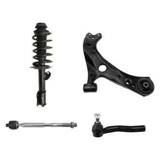 TRQ® - Front Passenger Side Complete Strut Assembly with Control Arm and Tie Rod End Kit