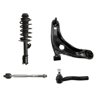 TRQ® - Front Passenger Side Complete Strut Assembly with Control Arm and Tie Rod End Kit