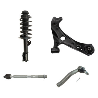 TRQ® - Front Passenger Side Complete Strut Assembly with Control Arm and Tie Rod End Kit