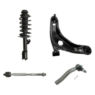 TRQ® - Front Passenger Side Complete Strut Assembly with Control Arm and Tie Rod End Kit