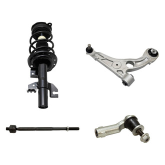 TRQ® - Front Passenger Side Complete Strut Assembly with Control Arm and Tie Rod End Kit