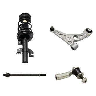 TRQ® - Front Passenger Side Complete Strut Assembly with Control Arm and Tie Rod End Kit
