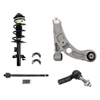 TRQ® - Shock Absorber with Control Arm and Tie Rod End Kit