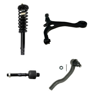 TRQ® - Front Passenger Side Complete Strut Assembly with Control Arm and Tie Rod End Kit