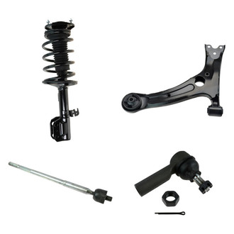TRQ® - Front Passenger Side Complete Strut Assembly with Control Arm and Tie Rod End Kit