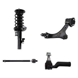 TRQ® - Shock Absorber with Control Arm and Tie Rod End Kit