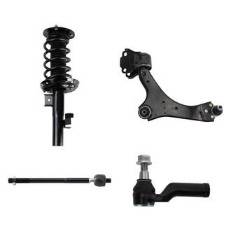 TRQ® - Front Passenger Side Complete Strut Assembly with Control Arm and Tie Rod End Kit